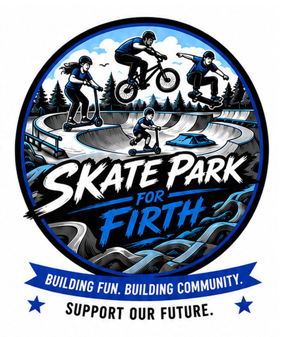Skatepark for Firth logo badge